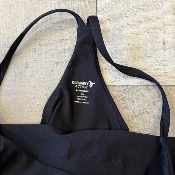 Old Navy Active Powersoft Black Longline Sports Bra - Picture 3 of 5